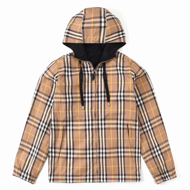 Burberry 巴宝莉 新款格纹双面穿拉链外套 Size：Xs-L