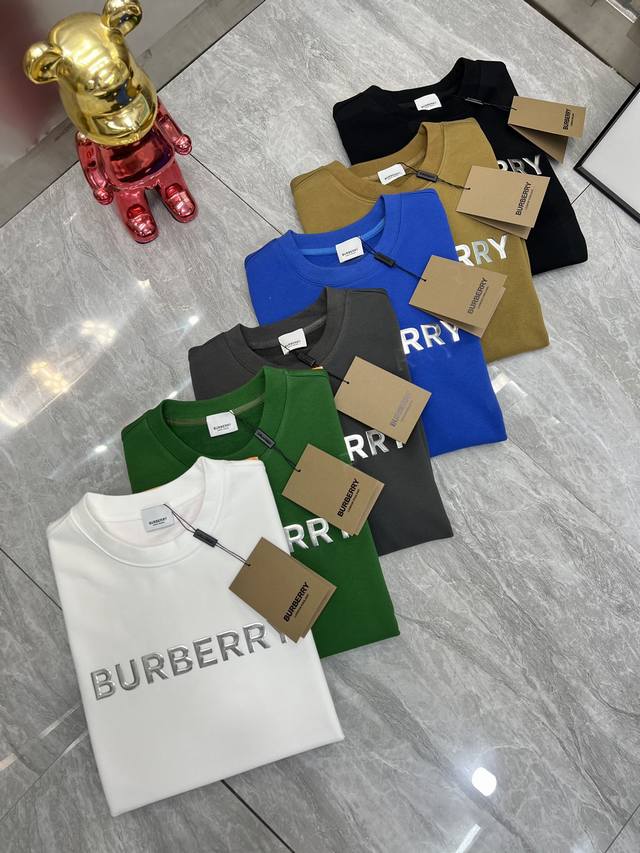 Burberry 巴宝莉 2025秋冬新品 三标齐全 重配立体滴胶工艺 380G情侣款圆领纯棉卫衣 好货不用过多介绍 看细节 专柜码数 M-Xxxl 175 1