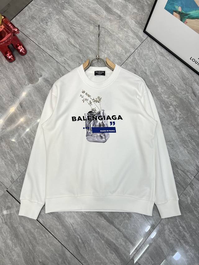 Balenciaga 巴黎世家 2025秋冬新品 三标齐全 重配立体滴胶印花工艺 380G情侣款圆领纯棉卫衣 好货不用过多介绍 看细节 专柜码数 M-Xxxl