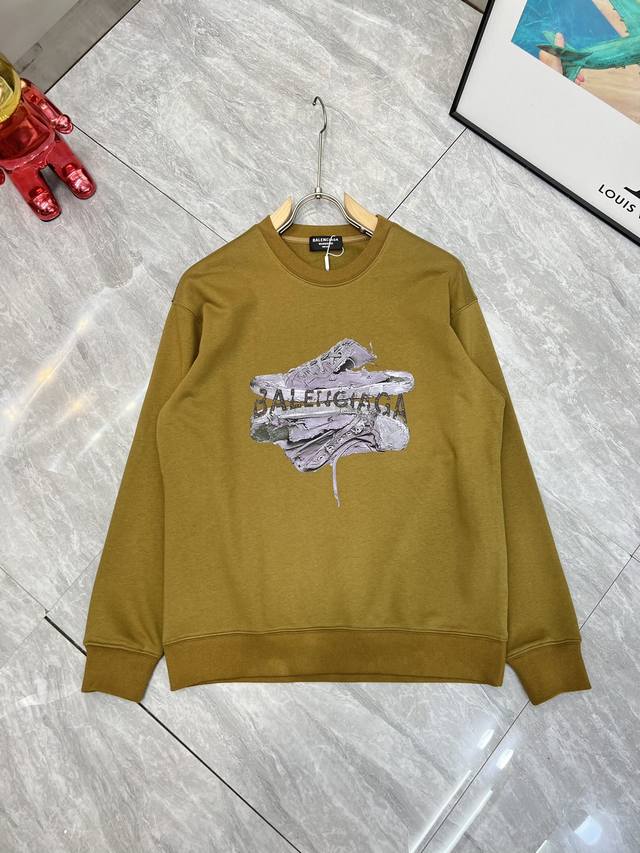 Balenciaga 巴黎世家 2025秋冬新品 三标齐全 胸前立体印花工艺 380G情侣款圆领纯棉卫衣 好货不用过多介绍 看细节 专柜码数 M-Xxxl 17