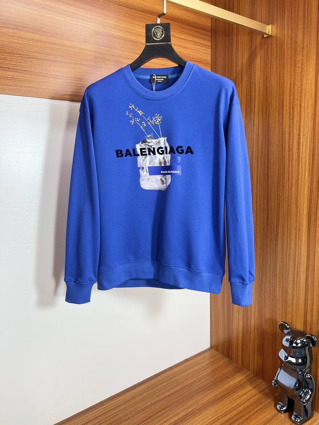 Balenciaga 巴黎世家 2025秋冬新品 三标齐全 胸前立体滴胶印花工艺 380G情侣款圆领纯棉卫衣 好货不用过多介绍 看细节 专柜码数 M-Xxxl