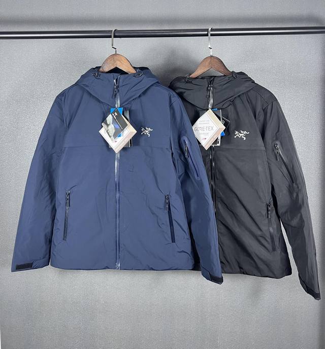 Arcteryx Macai系列 休闲保暖拉链连帽滑雪羽绒服外套 冬季 男款 -定制蜂窝扣，帽子可拆卸，定制五金辅料，无缝压胶，立体logo,最新科技面料，防风