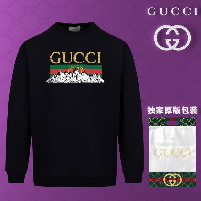 顶级版本 官网品质 配送独家图片原版包装 古驰 Gucci 现货秒发 2024秋冬新款毛圈卫衣 搭配重工高端数码3D个性logo印花工艺，设计独特，做工细致完美