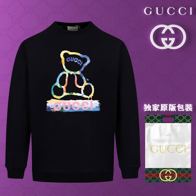 顶级版本 官网品质 配送独家图片原版包装 古驰 Gucci 现货秒发 2024秋冬新款毛圈卫衣 搭配重工高端数码3D个性logo印花工艺，设计独特，做工细致完美