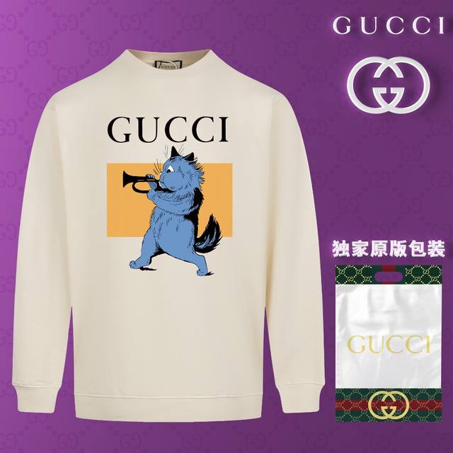 顶级版本 官网品质 配送独家图片原版包装 古驰 Gucci 现货秒发 2024秋冬新款毛圈卫衣 搭配重工高端数码3D个性logo印花工艺，设计独特，做工细致完美