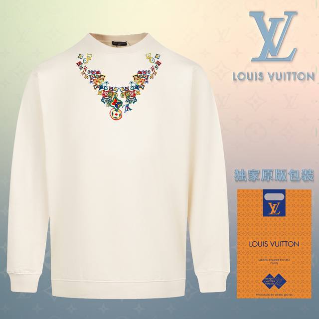 顶级版本 官网品质 配送独家图片原版包装 路易威登 Louis Vuitton 现货秒发 2024秋冬新款毛圈卫衣 搭配重工高端数码3D个性logo印花工艺，设