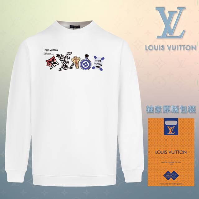 顶级版本 官网品质 配送独家图片原版包装 路易威登 Louis Vuitton 现货秒发 2024秋冬新款毛圈卫衣 搭配重工高端数码3D个性logo印花工艺，设