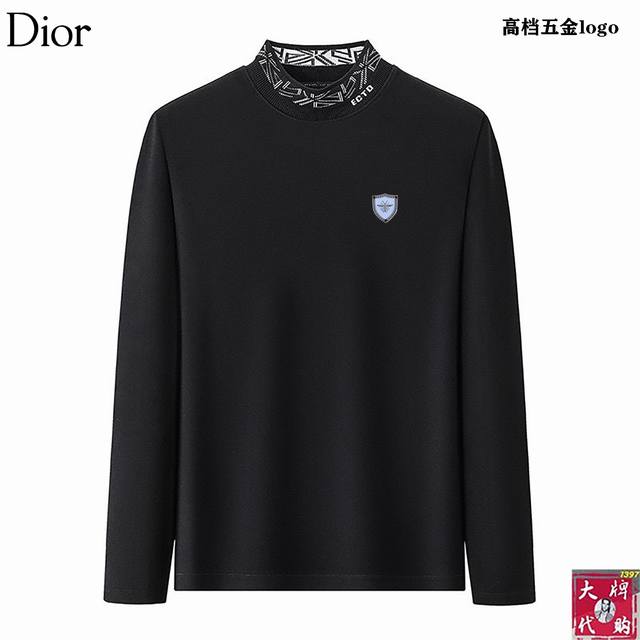 Dior 迪奥 秋季新品长袖打底衫 帅气时尚，简约百搭款。面料棉 不仅挺括，保持潮流的廓形，又穿着舒适，纱织更细腻，码数:：M-4Xl 最大200斤