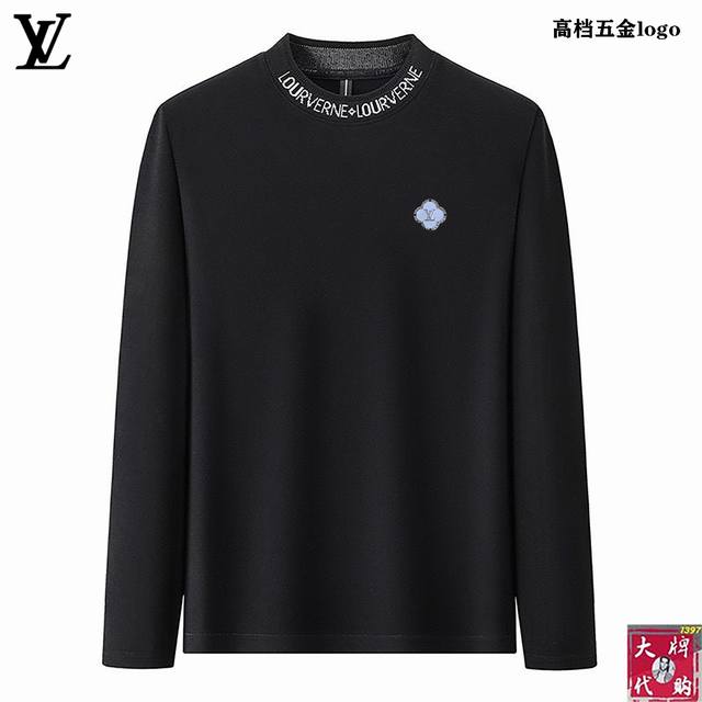 Lv 路易威登 秋季新品长袖打底衫 帅气时尚，简约百搭款。面料棉 不仅挺括，保持潮流的廓形，又穿着舒适，纱织更细腻，码数:：M-4Xl 最大200斤