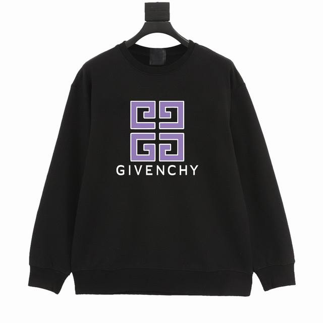 顶级版本 纪梵希 Givenchy 2024Ss重磅logo印花工艺圆领卫衣 采用原板独家定制面料克重400克，面料用的是国产新疆优质棉纱，新疆棉花是国产棉花中