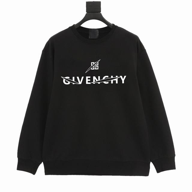 顶级版本 纪梵希 Givenchy 2024Ss重磅logo印花工艺圆领卫衣 采用原板独家定制面料克重400克，面料用的是国产新疆优质棉纱，新疆棉花是国产棉花中