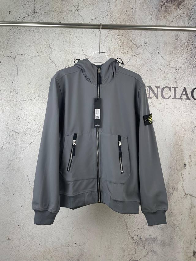 原版 款号：St021 上新 Stone Island丨石头岛 Shell-R系列夹克外套 面料采用加厚复合涤纶 原版一致 防风性 舒适性提升 全衣多口袋 工装