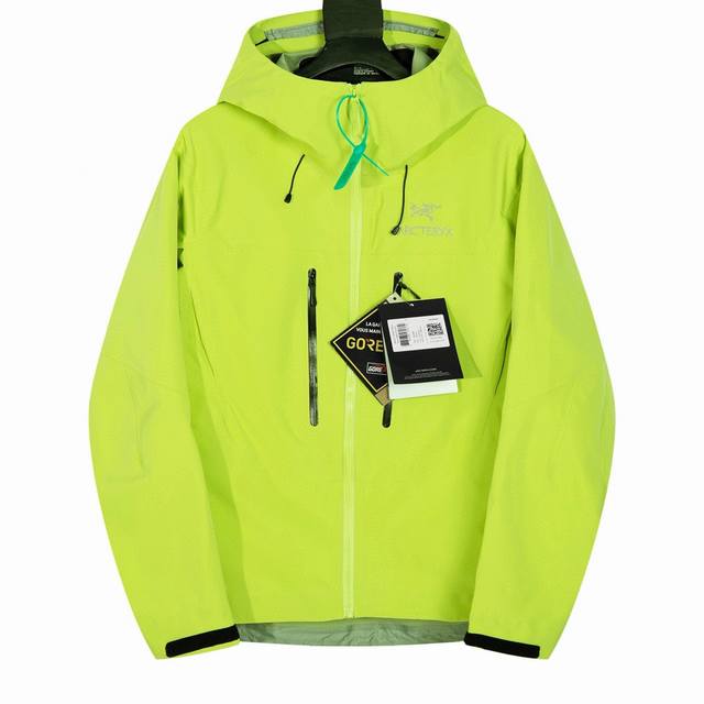 顶级版本 Arc Teryx Alpha Sv Ar 24K Jacket-Men'S始祖鸟第六代阿尔法 Gtx 活力绿户外防水硬壳向导级冲锋衣机能风拉链夹克