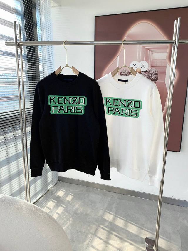 Kenzo 2024秋冬全新系列卫衣，非常时髦前卫的一款男女同款长袖卫衣，，高品质数码印花图案工艺！品牌多年的设计理念！经典款式，时髦高级潮流奢华，客供进口10