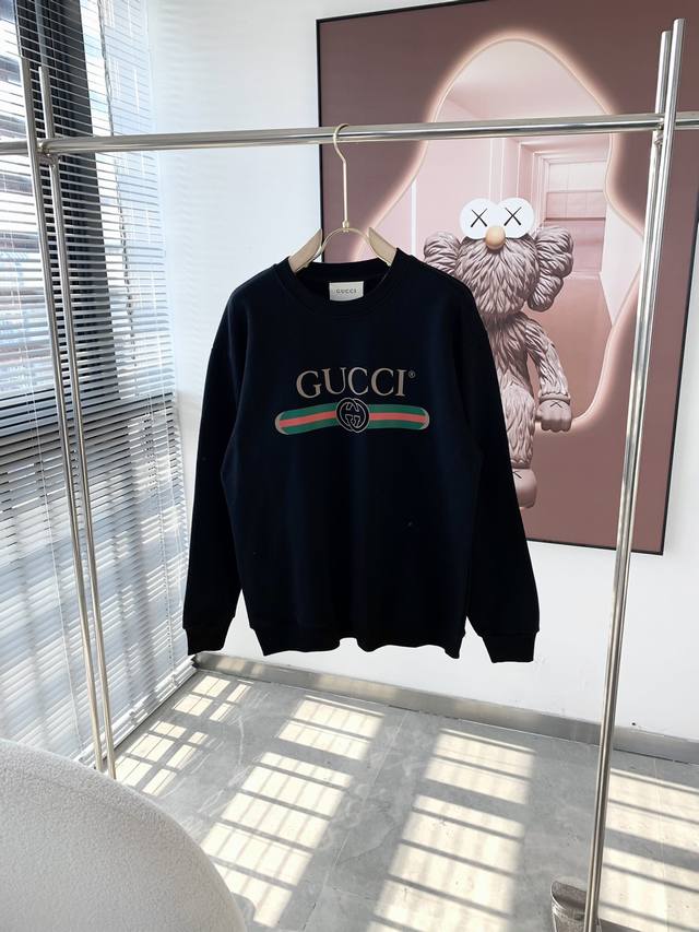 Gucci 古驰 2024秋冬全新系列卫衣，非常时髦前卫的一款男女同款长袖卫衣，，高品质数码印花图案工艺！品牌多年的设计理念！经典款式，时髦高级潮流奢华，客供进