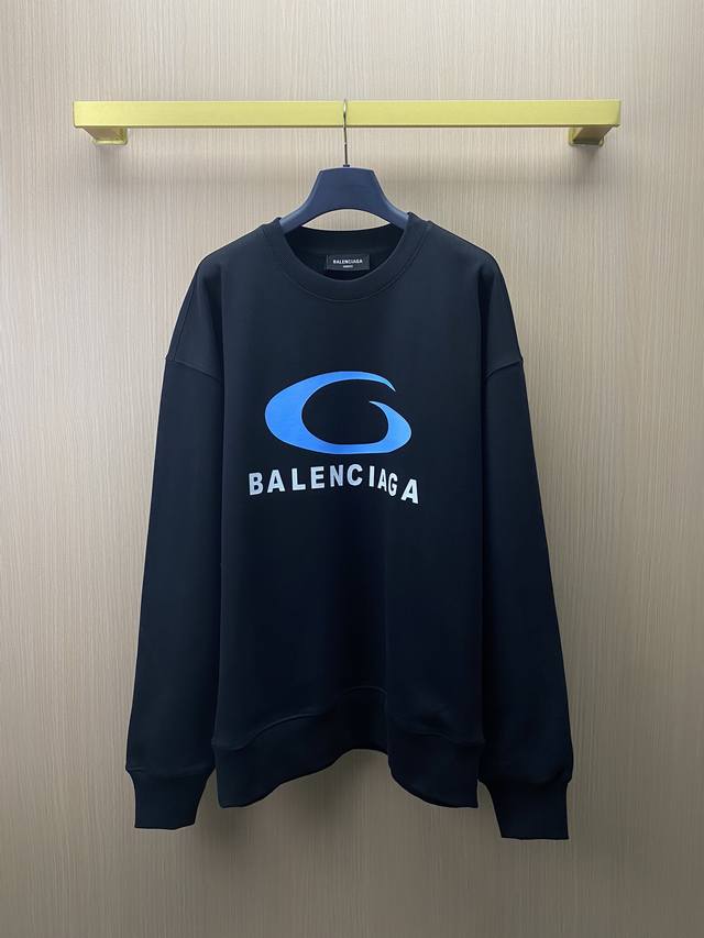 Balenciaga巴黎世家 2024早秋新款原单休闲卫衣 高端定制,高版本时尚百搭爆款印胶字母logo图案设计原版进口100%纯棉面料螺纹袖口.领口衣摆手感超