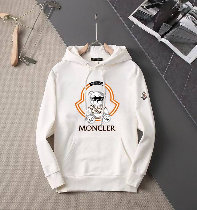 直 品牌 Moncler蒙口 胖子福音 2024Ss秋款最新款长袖带帽卫衣，官网同步发售 清爽透气 采用顶极天丝罗马 舒适柔软 3D立体清晰 时尚感超好 送礼自