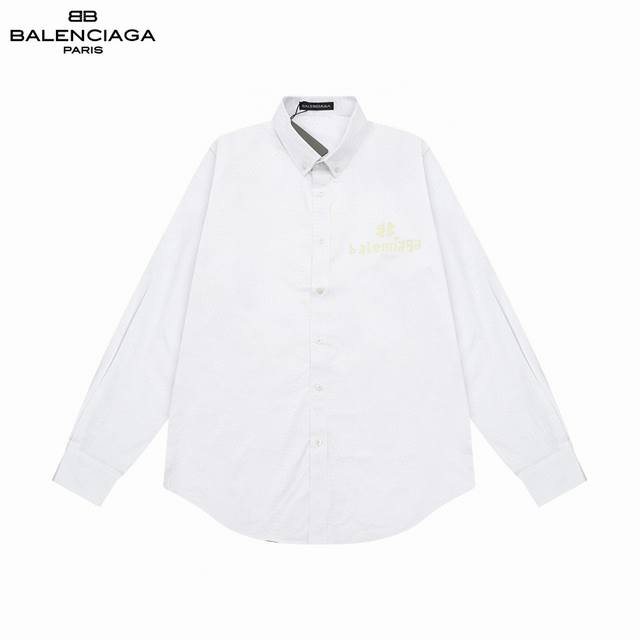 Balenciaga 巴黎 爆款来袭 Wi-Fi 情人节限定荧光变色logo印花长袖宽松版型衬衫 2024Ss官网新款长袖 衬衫 衬衣，精美印花变色 高端版本，