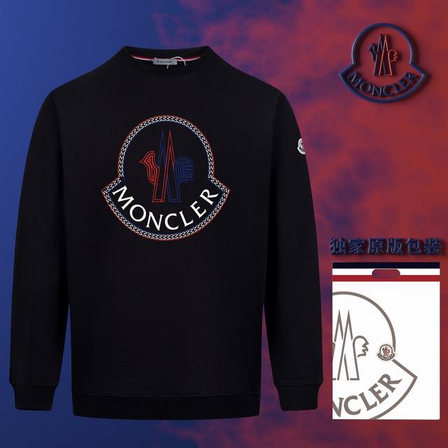 顶级版本 官网品质 配送独家图片原版包装 蒙口 Moncler 现货秒发 2024秋冬新款毛圈卫衣 搭配重工高端数码3D个性logo印花工艺，设计独特，做工细致