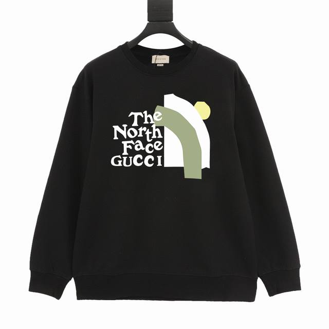 顶级版本 古驰 Gucci 2024Ss G家 X The North Face 北面联名圆领卫衣 采用原板独家定制面料克重400克，面料用的是国产新疆优质棉纱