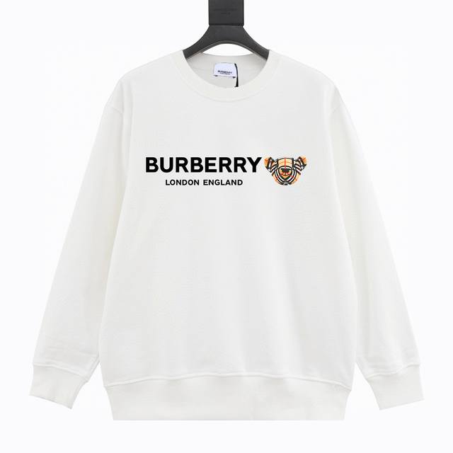 顶级版本 巴宝莉 Burberry 2024Ss小熊字母印花圆领卫衣 采用原板独家定制面料克重400克，面料用的是国产新疆优质棉纱，新疆棉花是国产棉花中公认的优