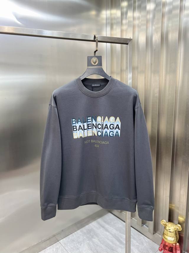 Balenciaga 巴黎世家 2025秋冬新品 三标齐全 380G情侣款圆领纯棉卫衣 好货不用过多介绍 看细节 专柜码数 M-Xxxl 175 140建议l