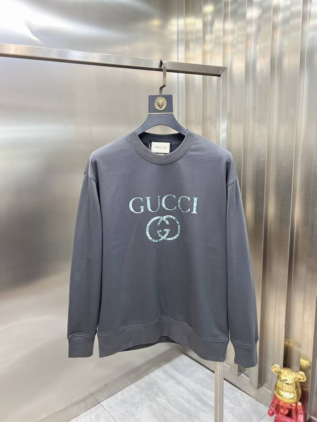 Gucci 古奇 2025秋冬新品 三标齐全 380G情侣款圆领纯棉卫衣 好货不用过多介绍 看细节 专柜码数 M-Xxxl 175 140建议l