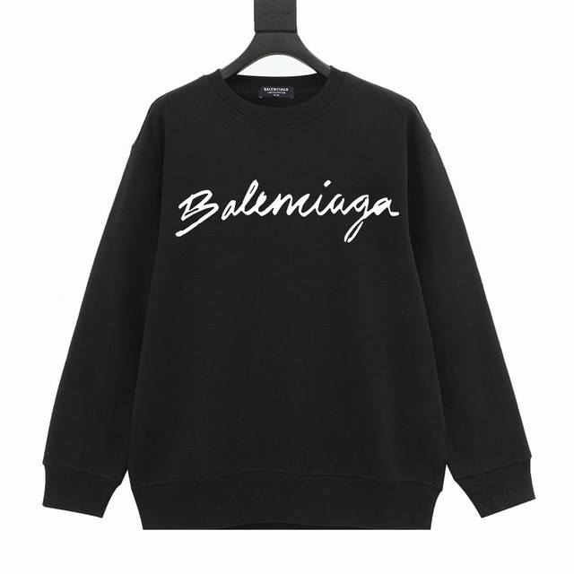 顶级版本 巴黎世家 Balenciagai 2024Ss重磅logo印花工艺圆领卫衣 采用原板独家定制面料克重400克，面料用的是国产新疆优质棉纱，新疆棉花是国